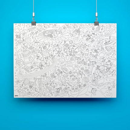poster geant a colorier cosmos