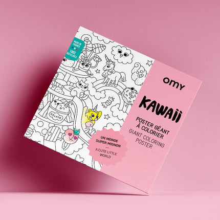 poster geant a colorier kawaii