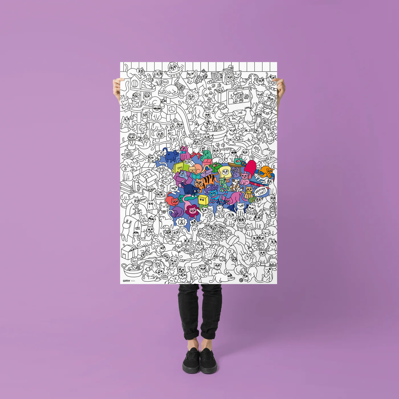 poster geant a colorier kitty