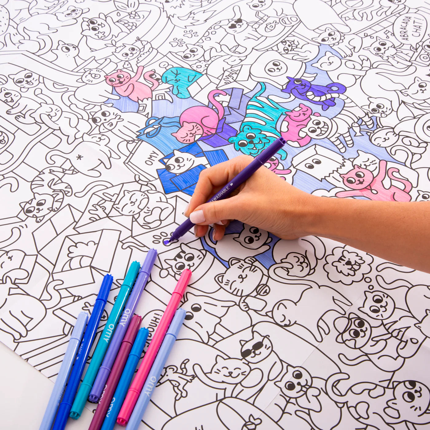 poster geant a colorier kitty