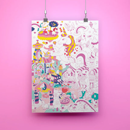 poster geant a colorier lily