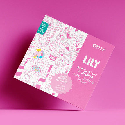 poster geant a colorier lily