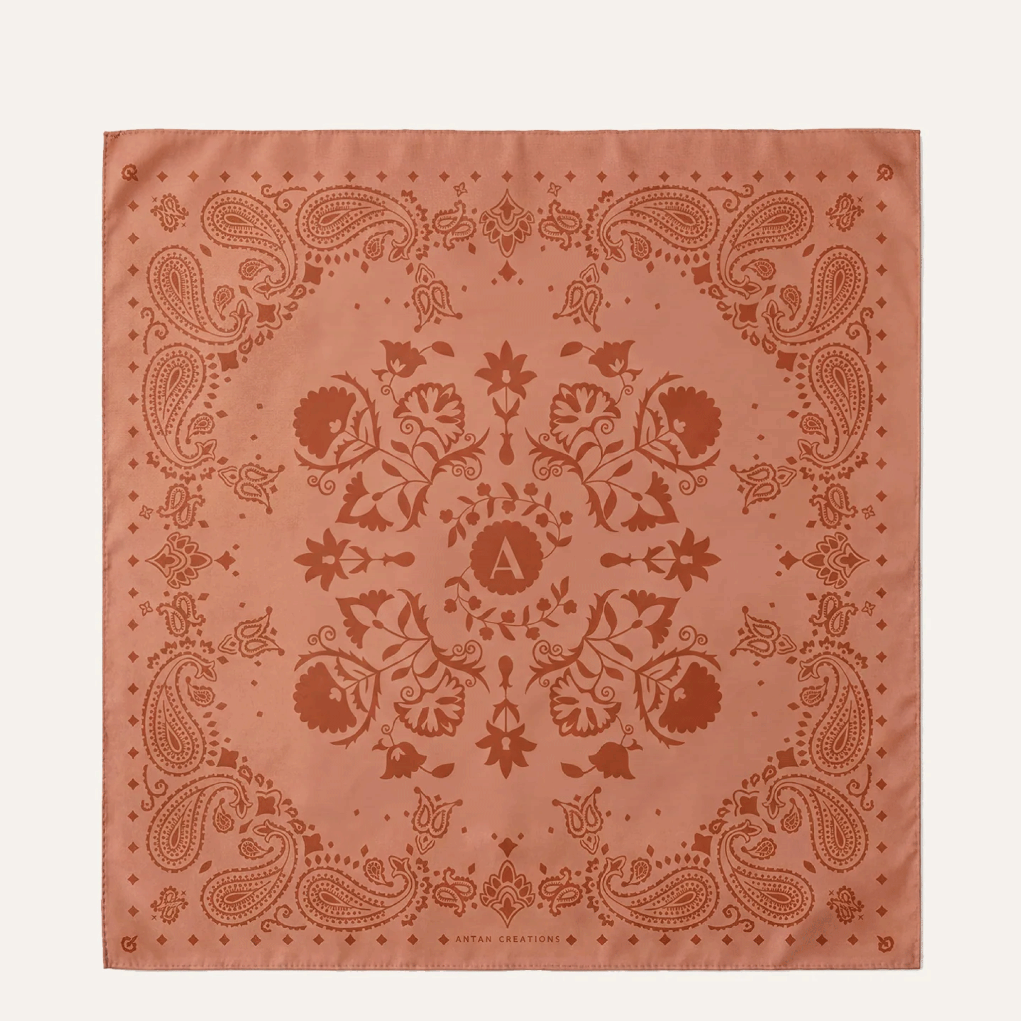 Bandana en soie Poudré – 70 × 70 cm