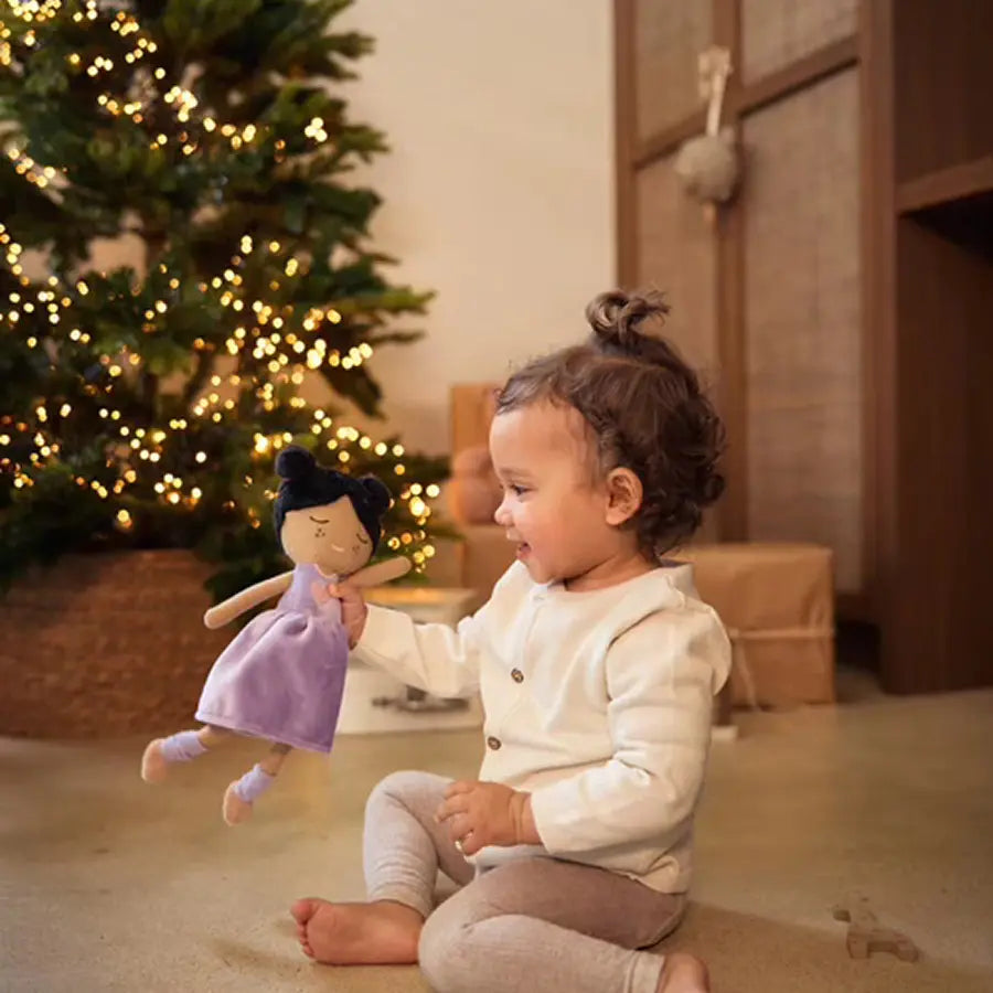 poupée robe violette