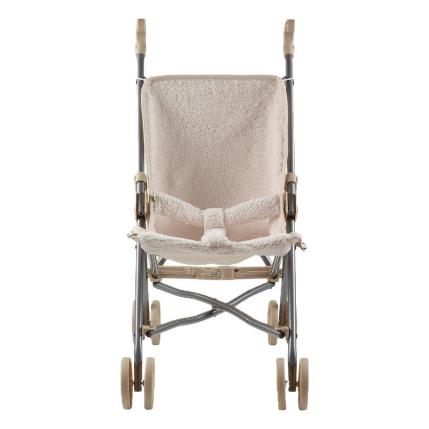 poussette moumoute blanche