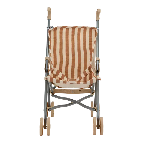 Poussette canne gaze rayures larges