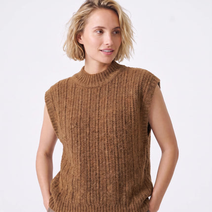 Pull sans manches | Lunania camel