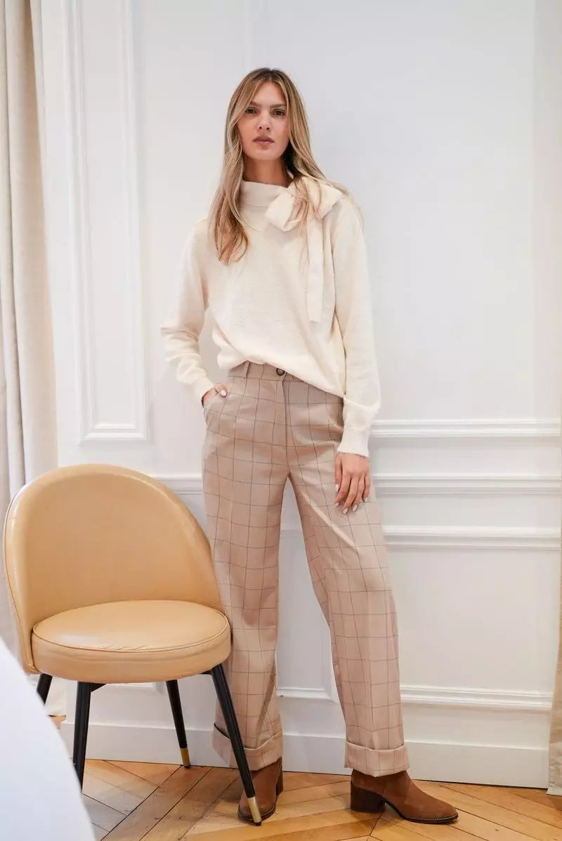 Pull a noeud écru Opullence