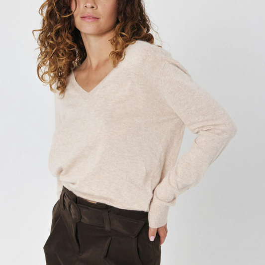 pull beige col V