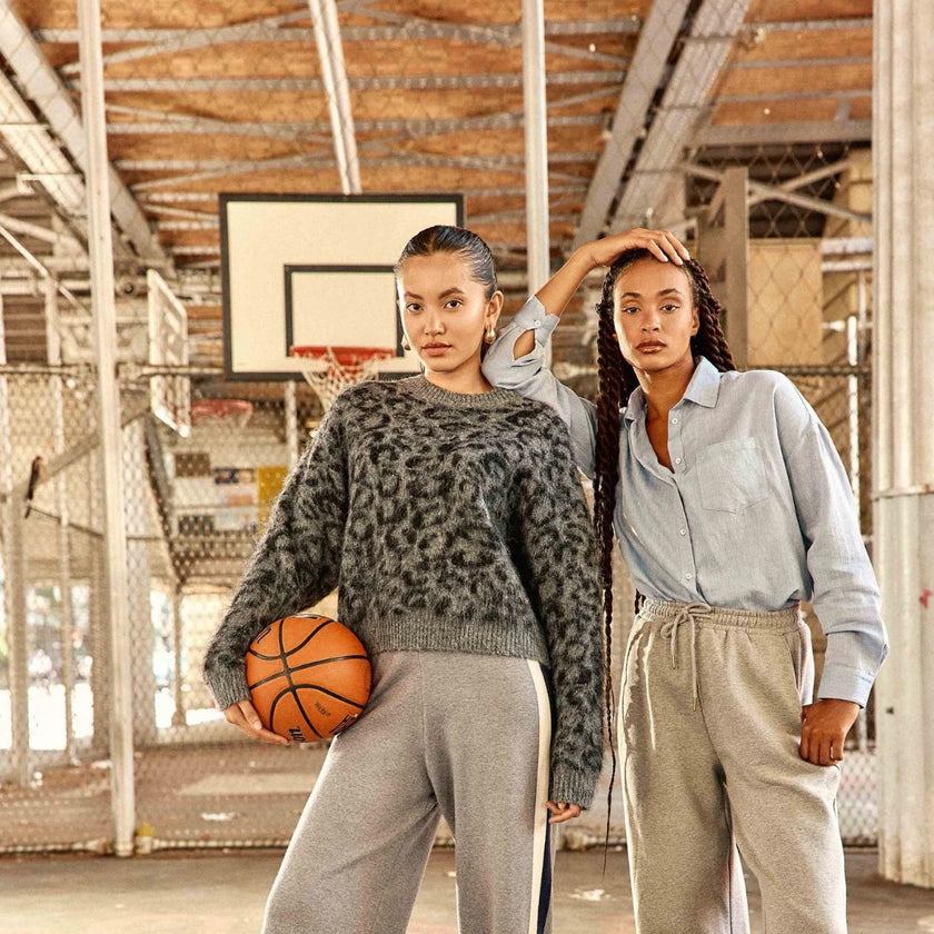 pull leopard gris et noir