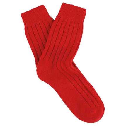 Chaussettes ESCUYER - CASHMERE CREW - rouge