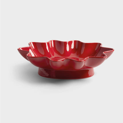 Plat ovale Sun bordeaux en grès – &Klevering