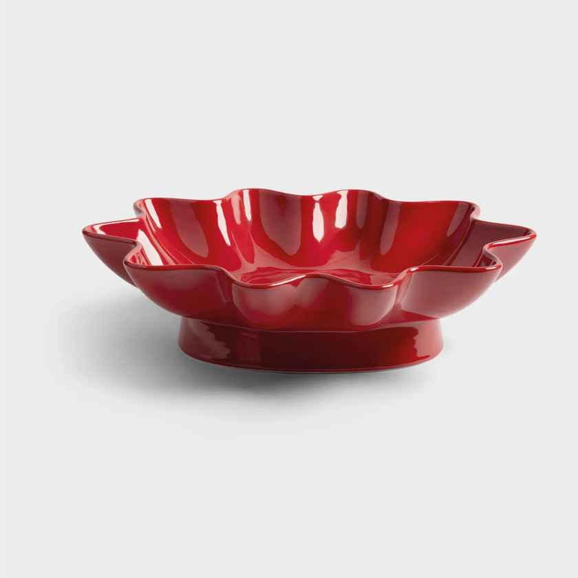 Plat ovale Sun bordeaux en grès – &Klevering