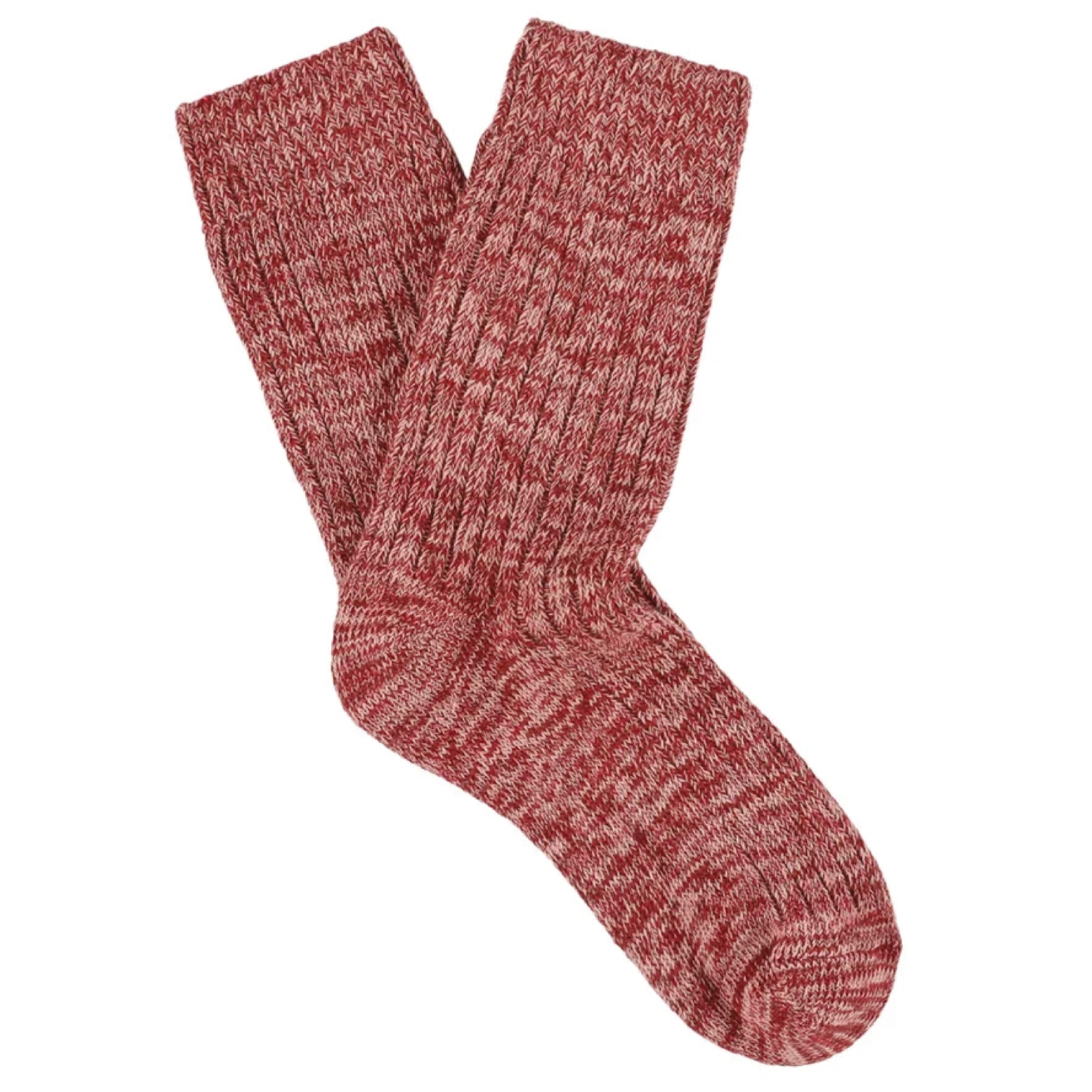 Chaussettes ESCUYER - MELANGE BLEND SOCKS - rouge/rose