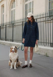 Robe droite denim brut