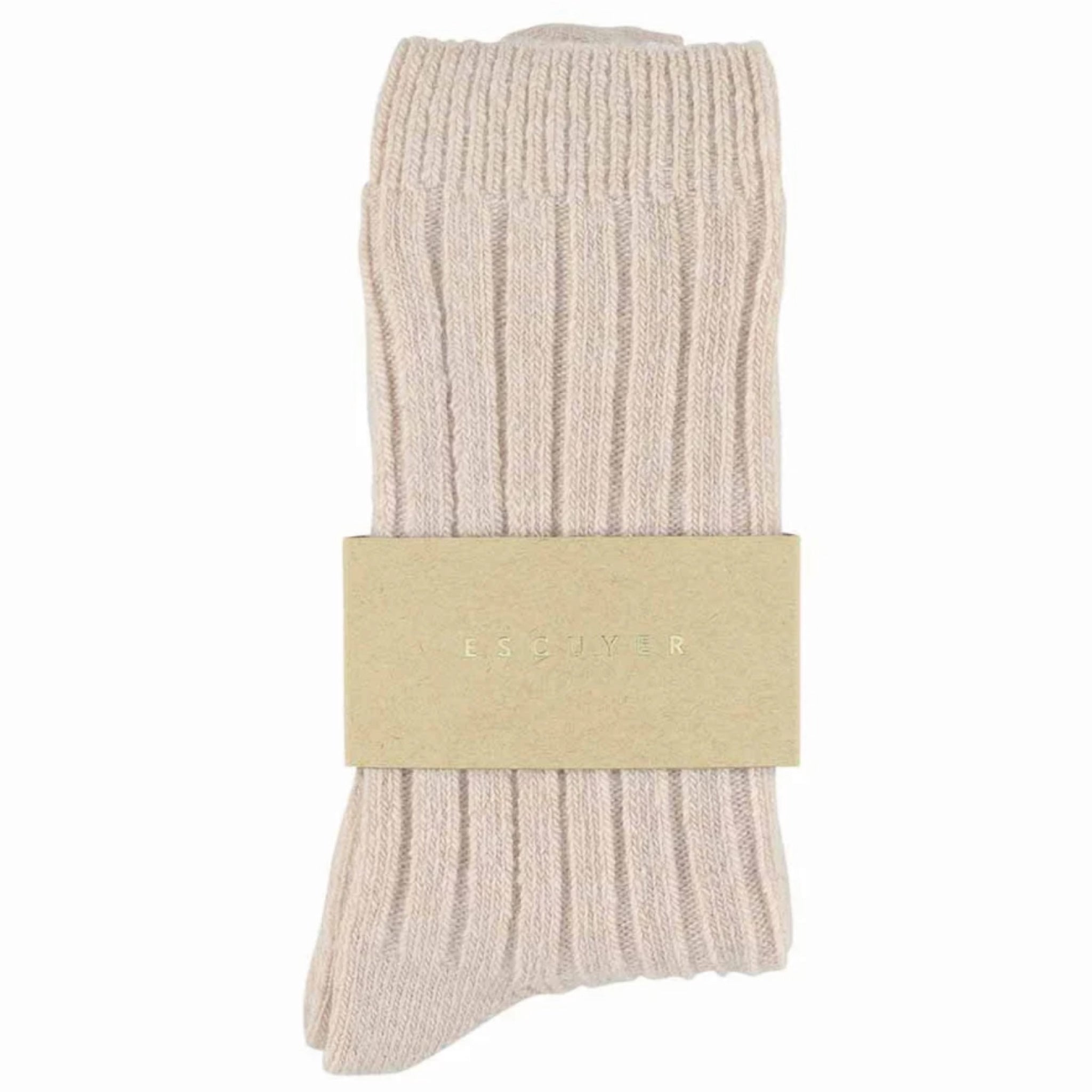 Chaussettes ESCUYER - CASHMERE CREW - rose