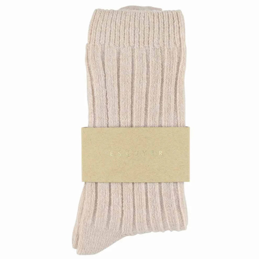 Chaussettes ESCUYER - CASHMERE CREW - rose