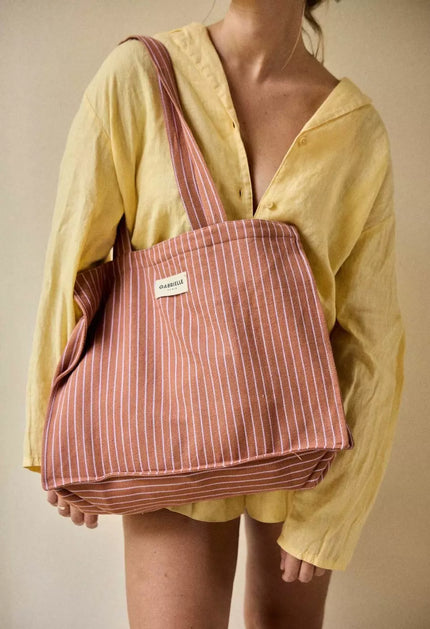 Sac 24h rayures lilas Gabrielle 