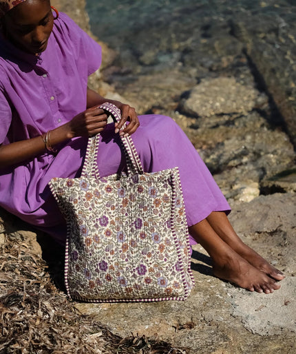 Sac cabas amalfi ashley lavande bellemme