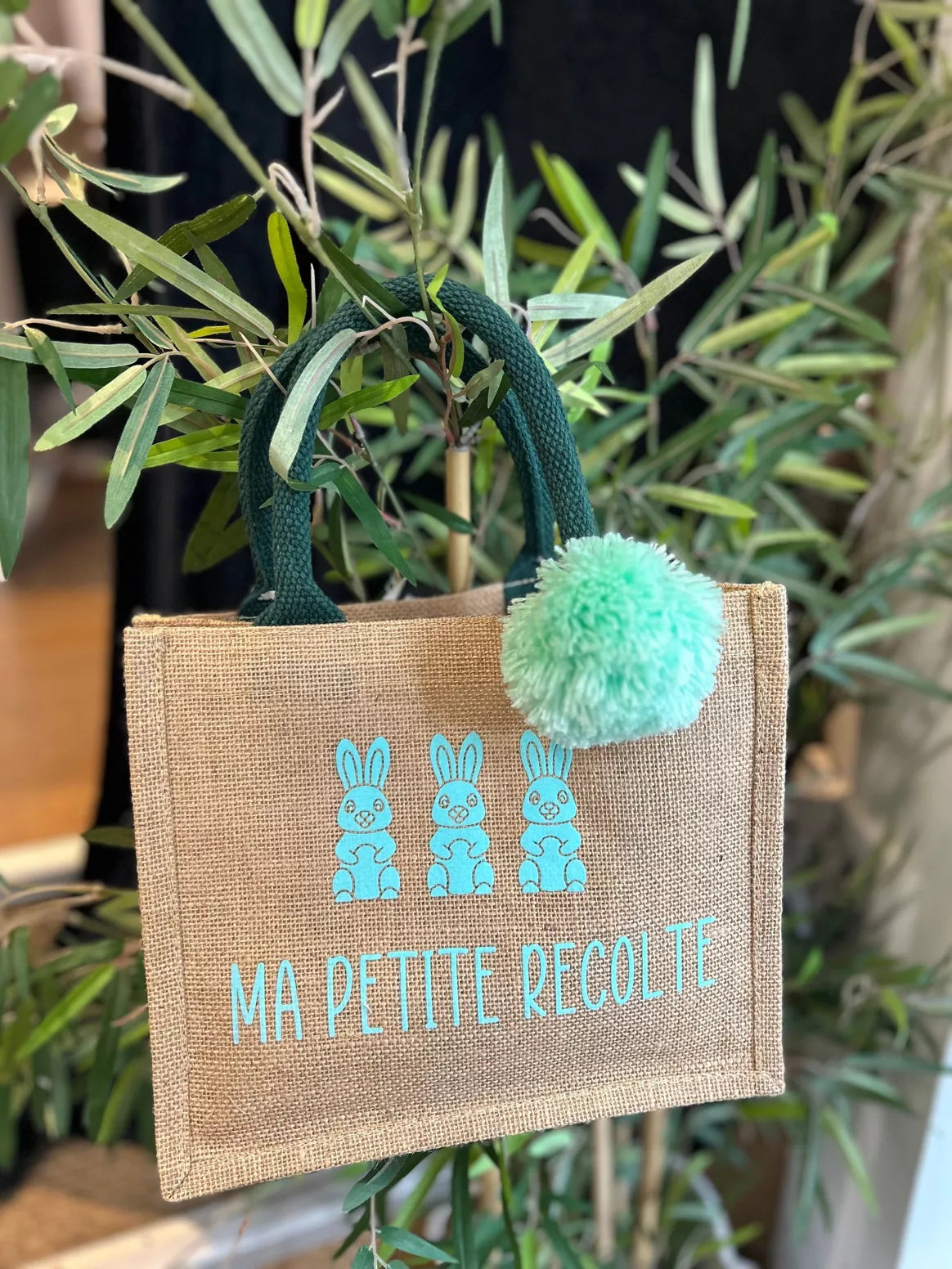 Sac cabas en jute ma petite recolte
