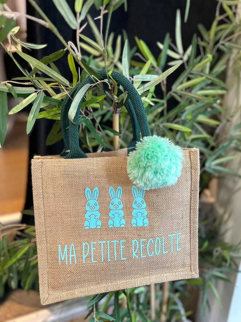 Sac cabas en jute ma petite recolte