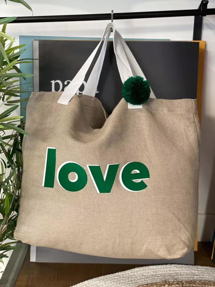 Sac cabas Love Toiles chics