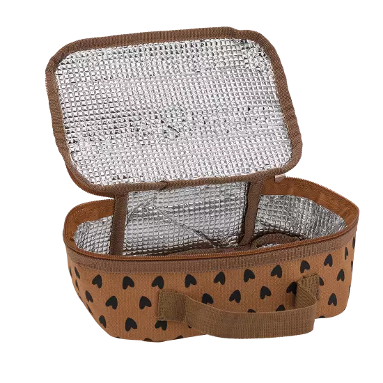 Sac a gouter isotherme atelier wagram coeur noir fond marron