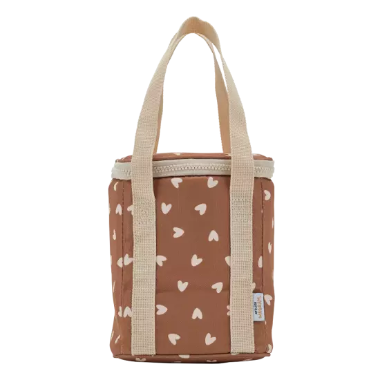 Sac isotherme coeur beige fond marron atelier wagram
