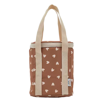 Sac isotherme coeur beige fond marron atelier wagram