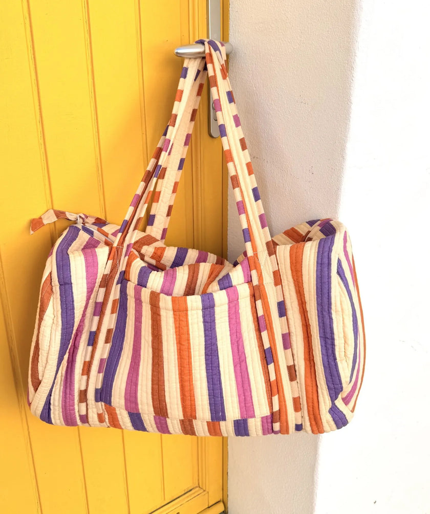 Sac weekend rayure multicolore bellemme 