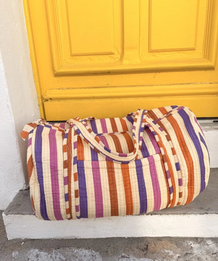 Sac weekend rayure multicolore bellemme 