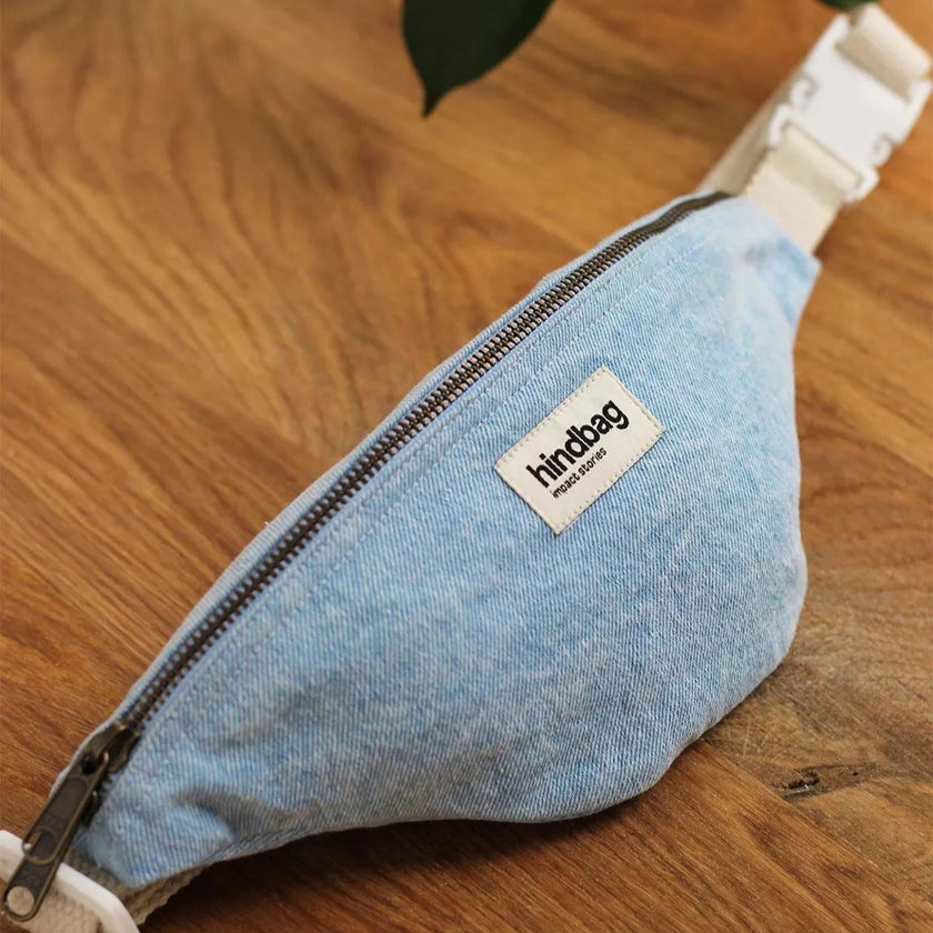 sac banane enfant augustin denim bleu