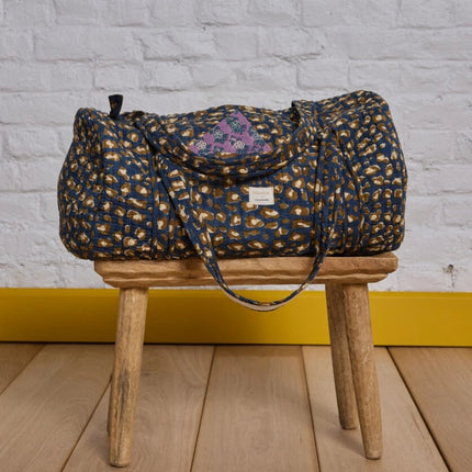 sac weekend leopard navy