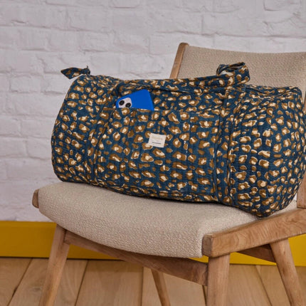 sac weekend leopard navy