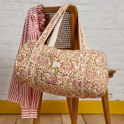 sac weekend palmyre rose poudré