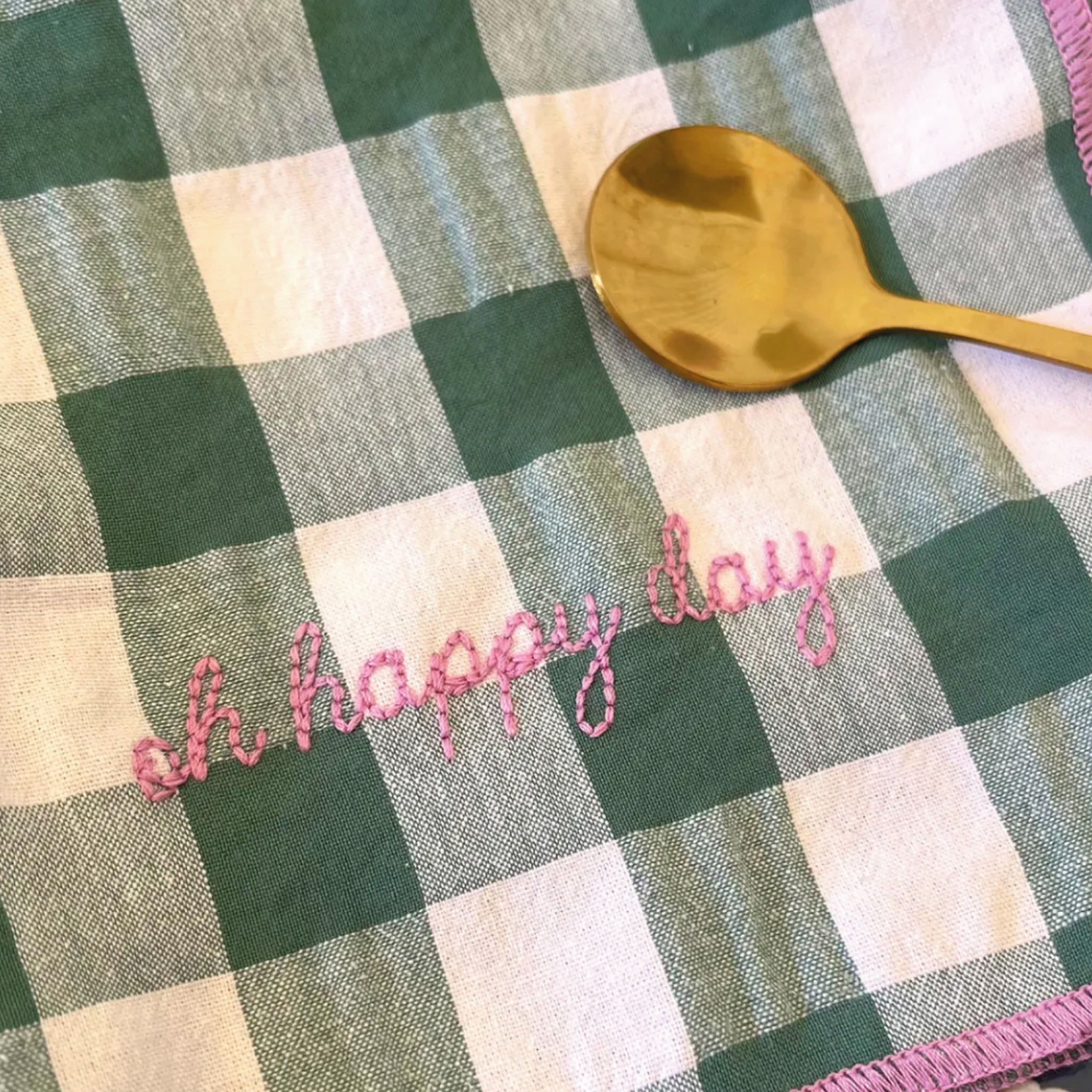 Serviettes de table | Vichy et Broderies