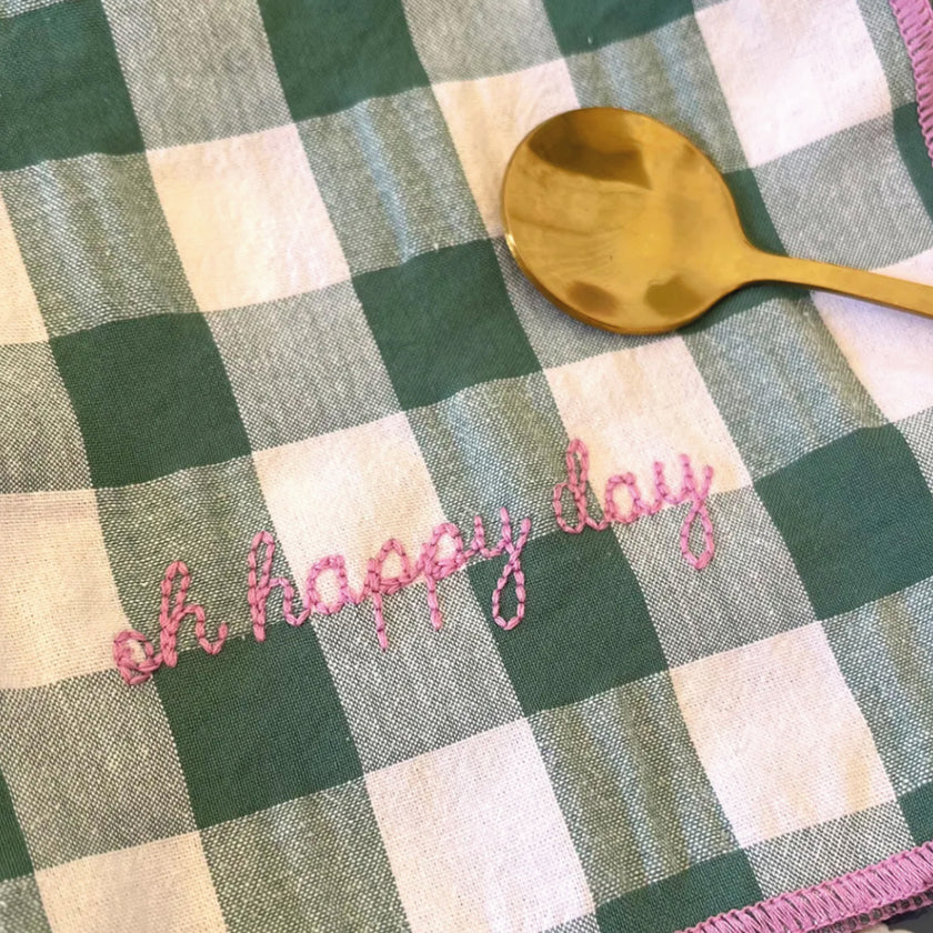 Serviettes de table | Vichy et Broderies