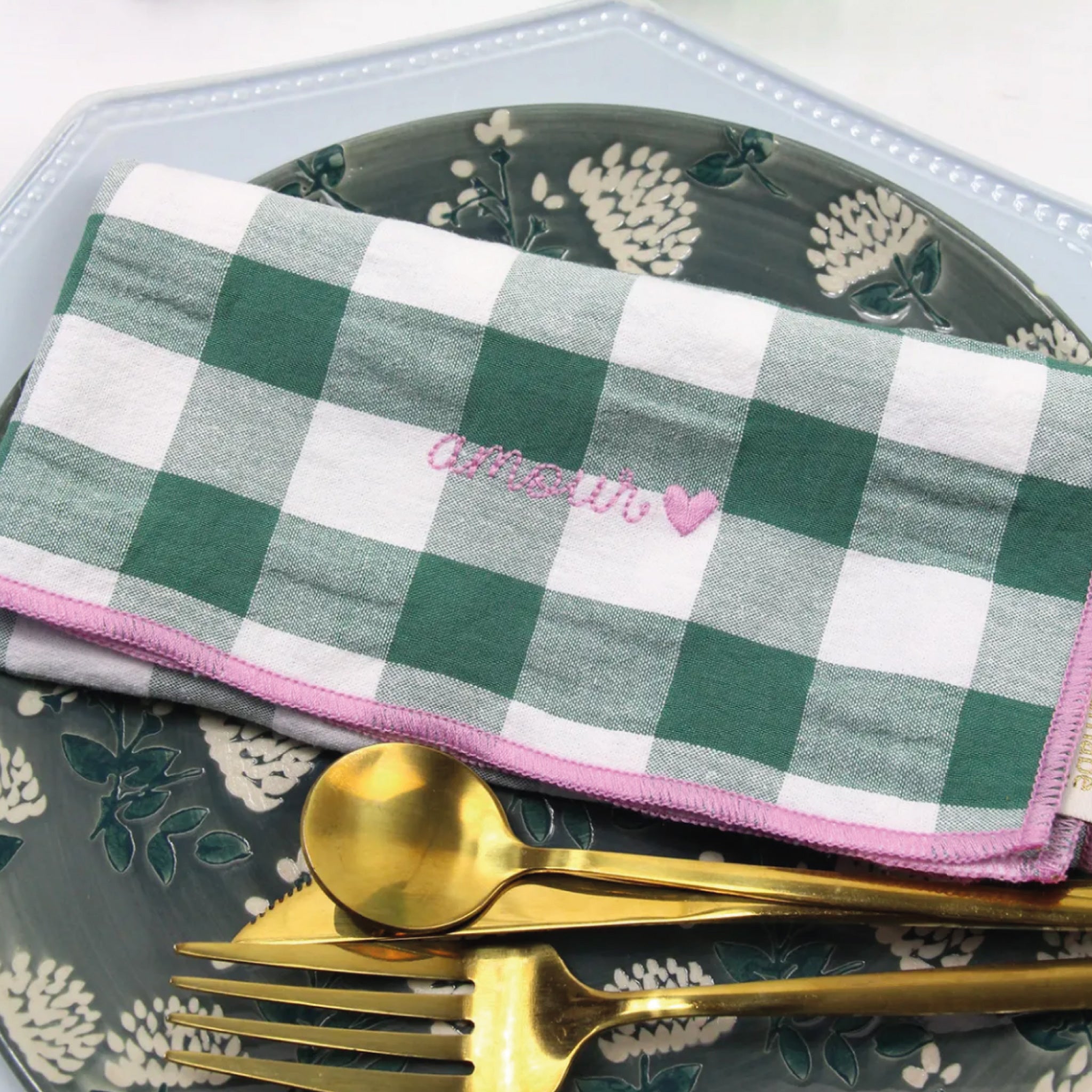 Serviettes de table | Vichy et Broderies