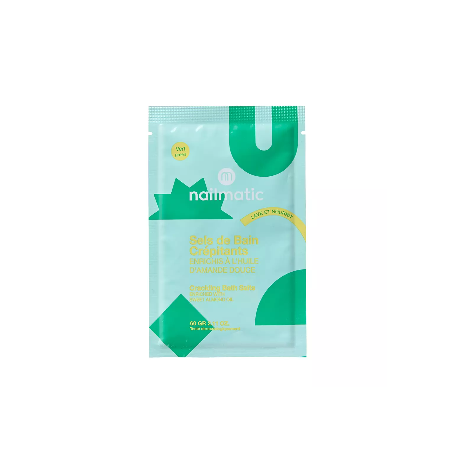 Sels de bain crépitants vert nailmatic