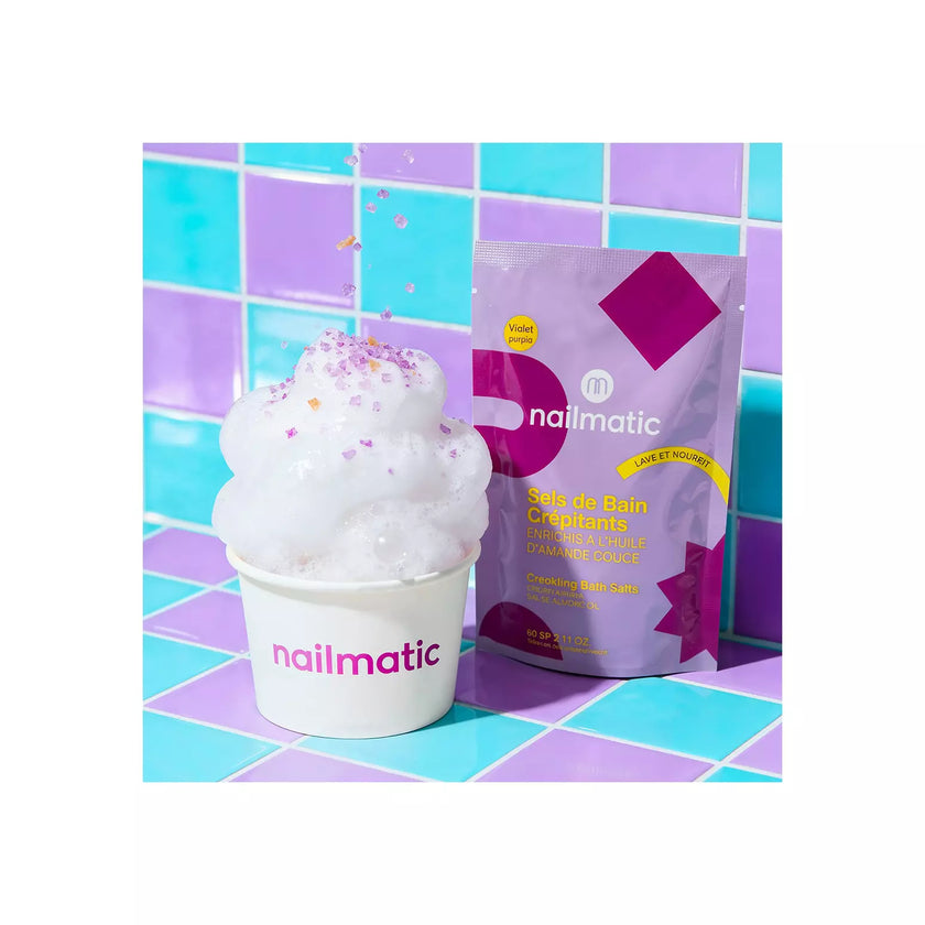 Sels de bain nailmatic violet crépitants 