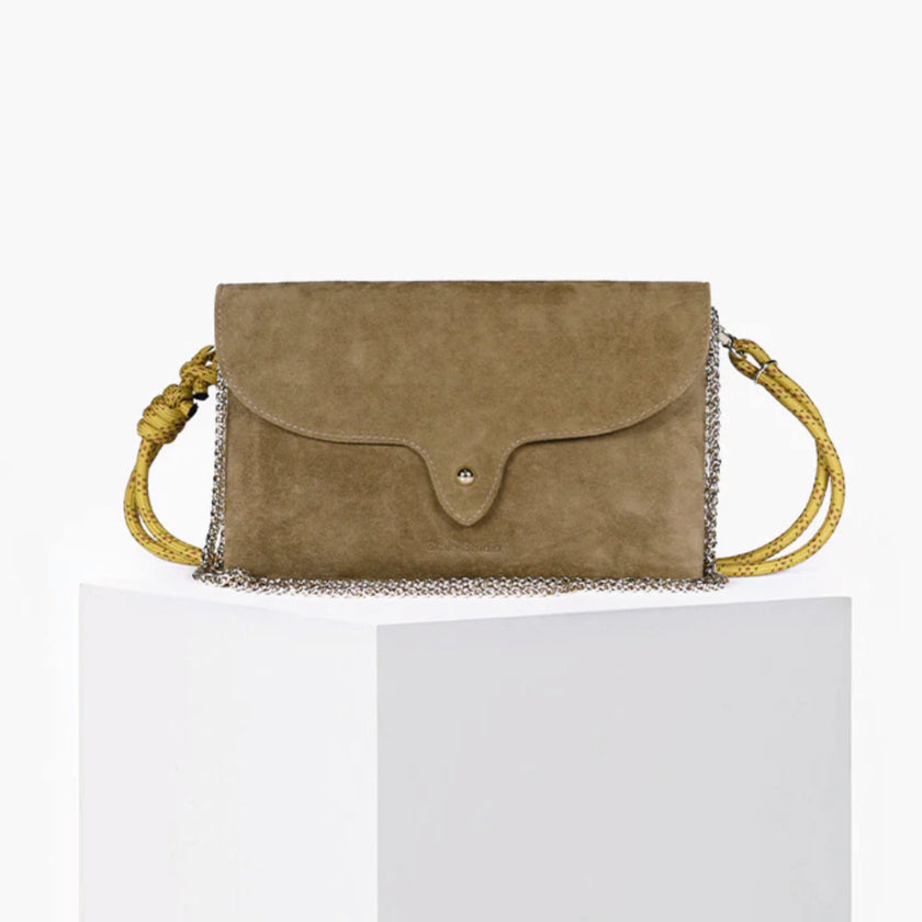 Pochette Week Suède Sepia – Craie Studio