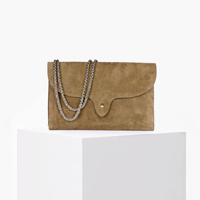Pochette Week Suède Sepia – Craie Studio