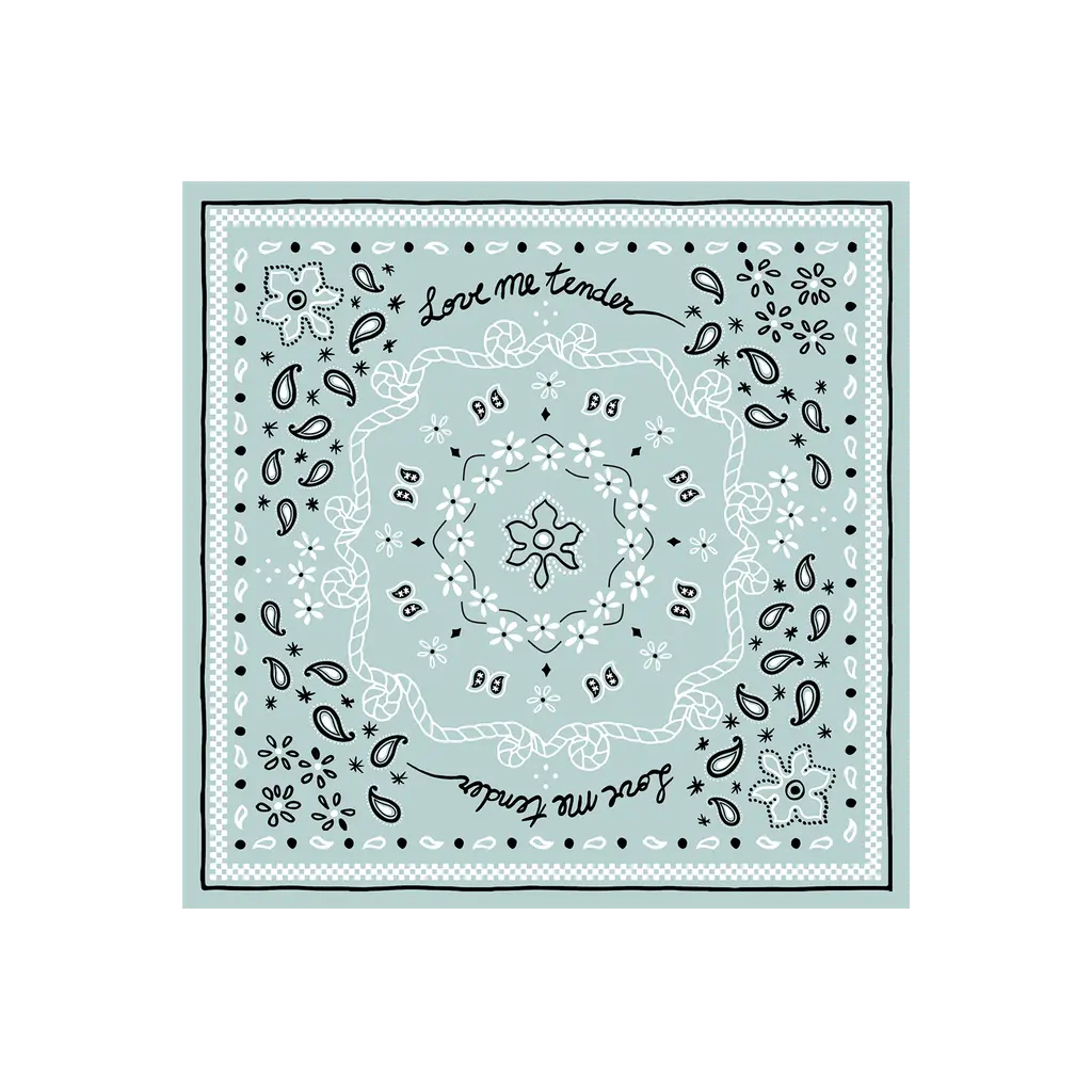 serviette papier bandana bleu clair 