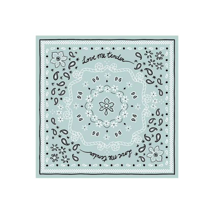 serviette papier bandana bleu clair 