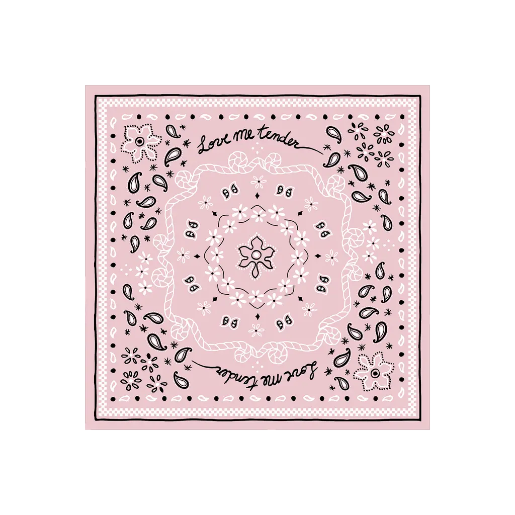 serviette papier bandana rose clair 