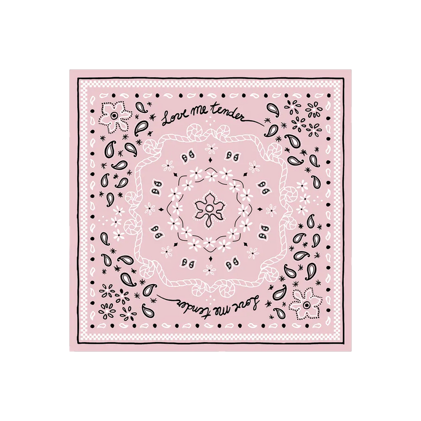 serviette papier bandana rose clair 