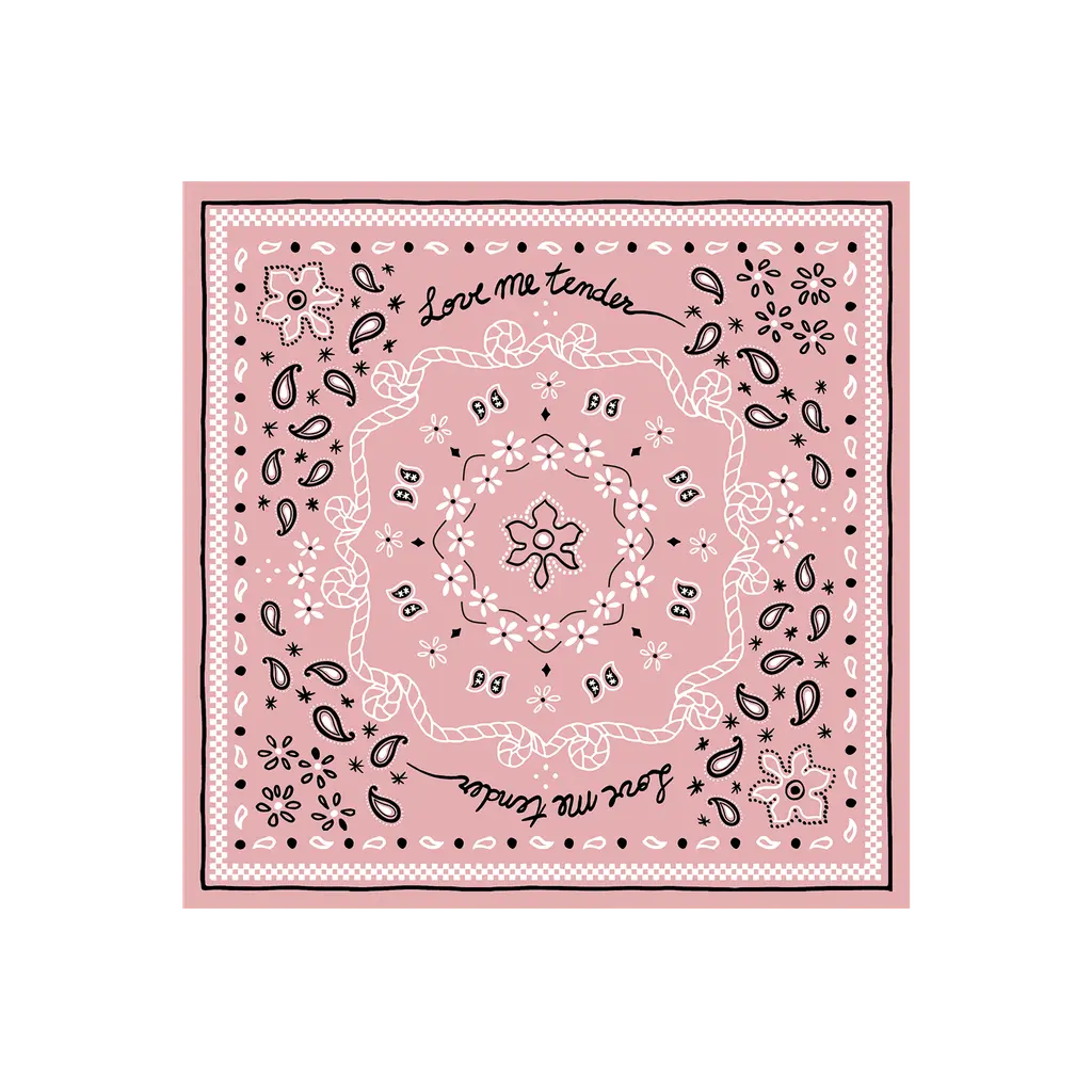 serviette papier bandana rose 