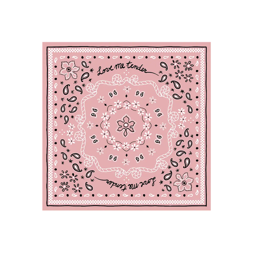 serviette papier bandana rose 
