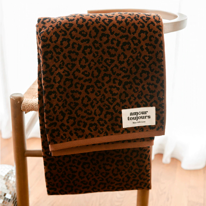 Serviette de bain Léopard amour toujours Mon petit Léon