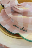Serviettes de table en tissu Barnbé aime le café Rose Mon chou